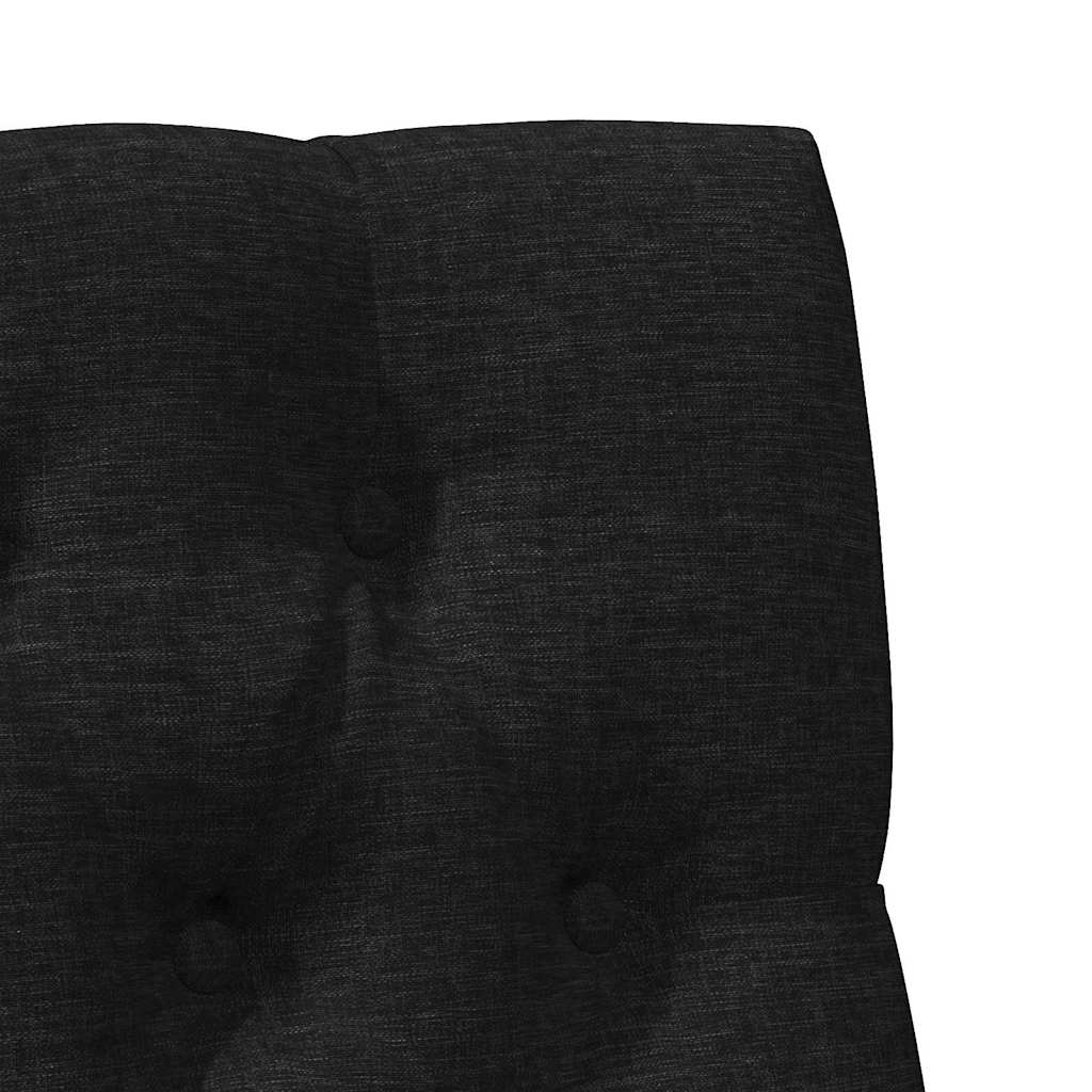 Kárpitozott fejtámla Fekete 75 cm Tömör fenyőfa