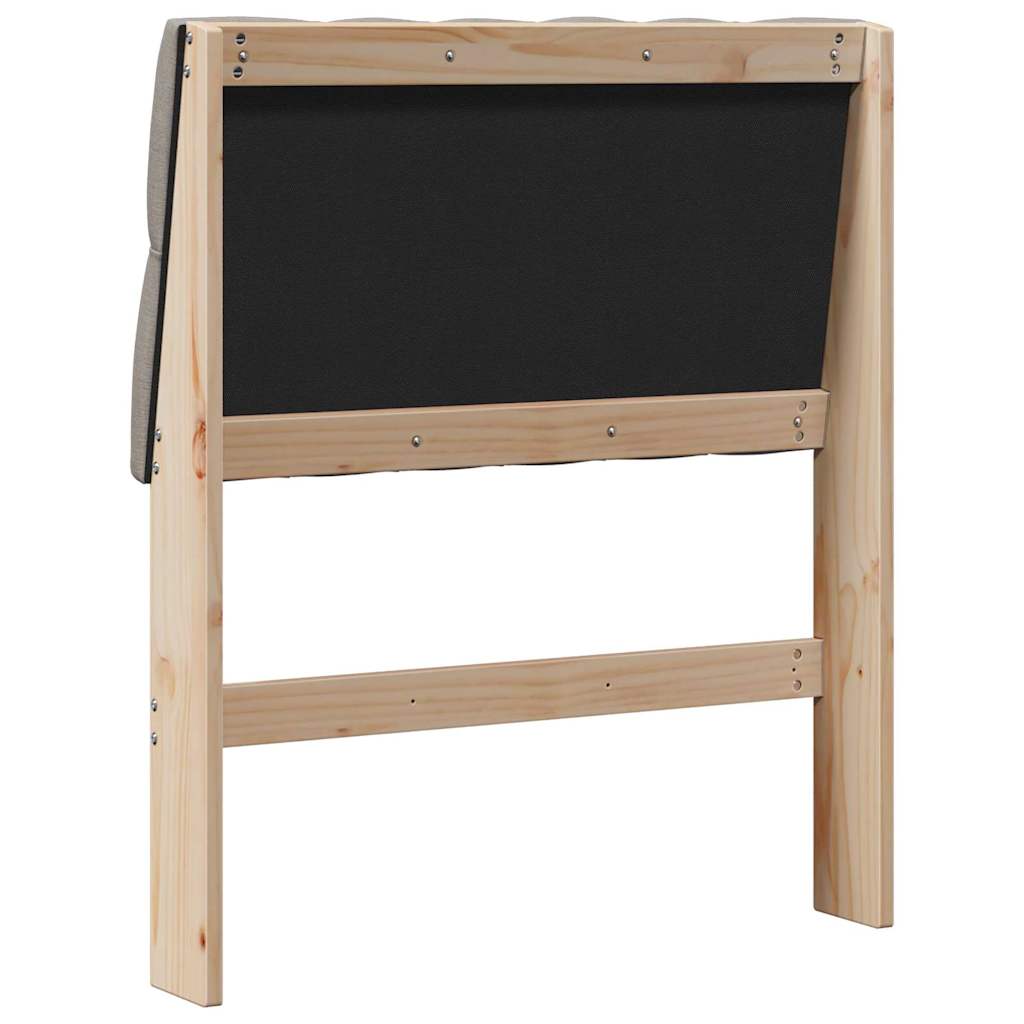 Kárpitozott fejtámla Tópszínű 75 cm Tömör fenyőfa