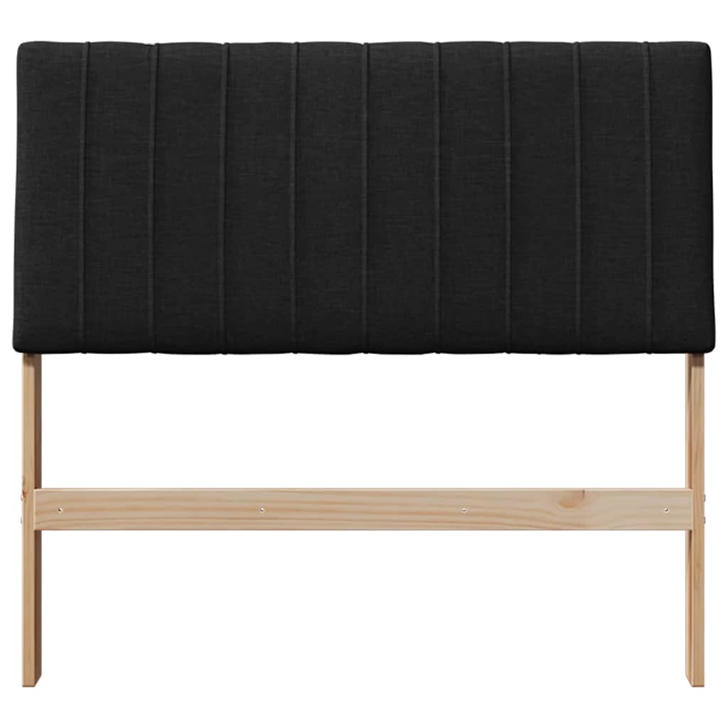 Kárpitozott fejtámla Fekete 100 cm Tömör fenyőfa