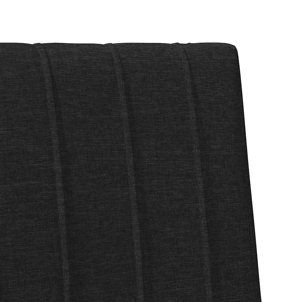 Kárpitozott fejtámla Fekete 90 cm Tömör fenyőfa