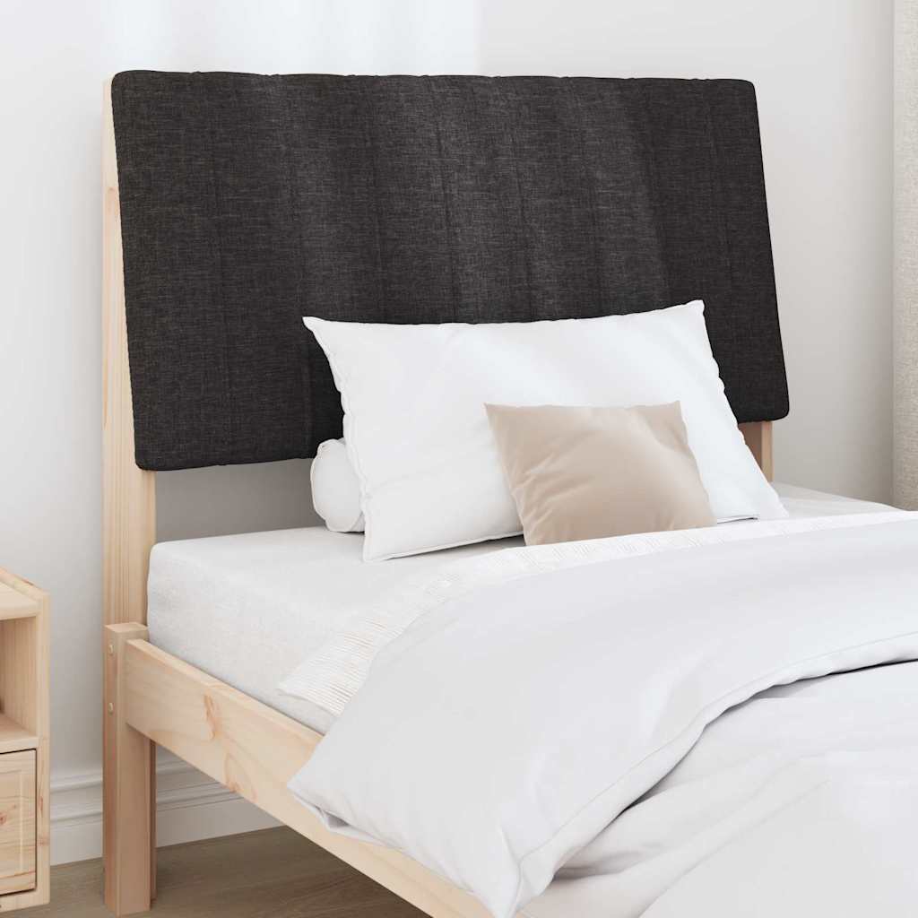Kárpitozott fejtámla Fekete 90 cm Tömör fenyőfa