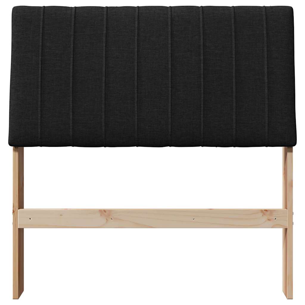 Kárpitozott fejtámla Fekete 90 cm Tömör fenyőfa