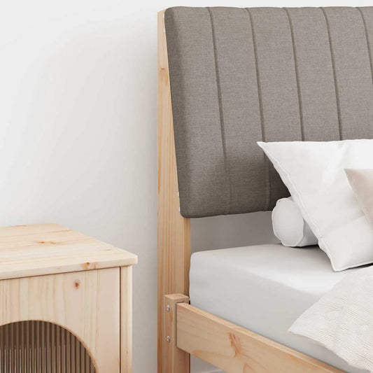 Kárpitozott fejtámla Tópszínű 90 cm Tömör fenyőfa