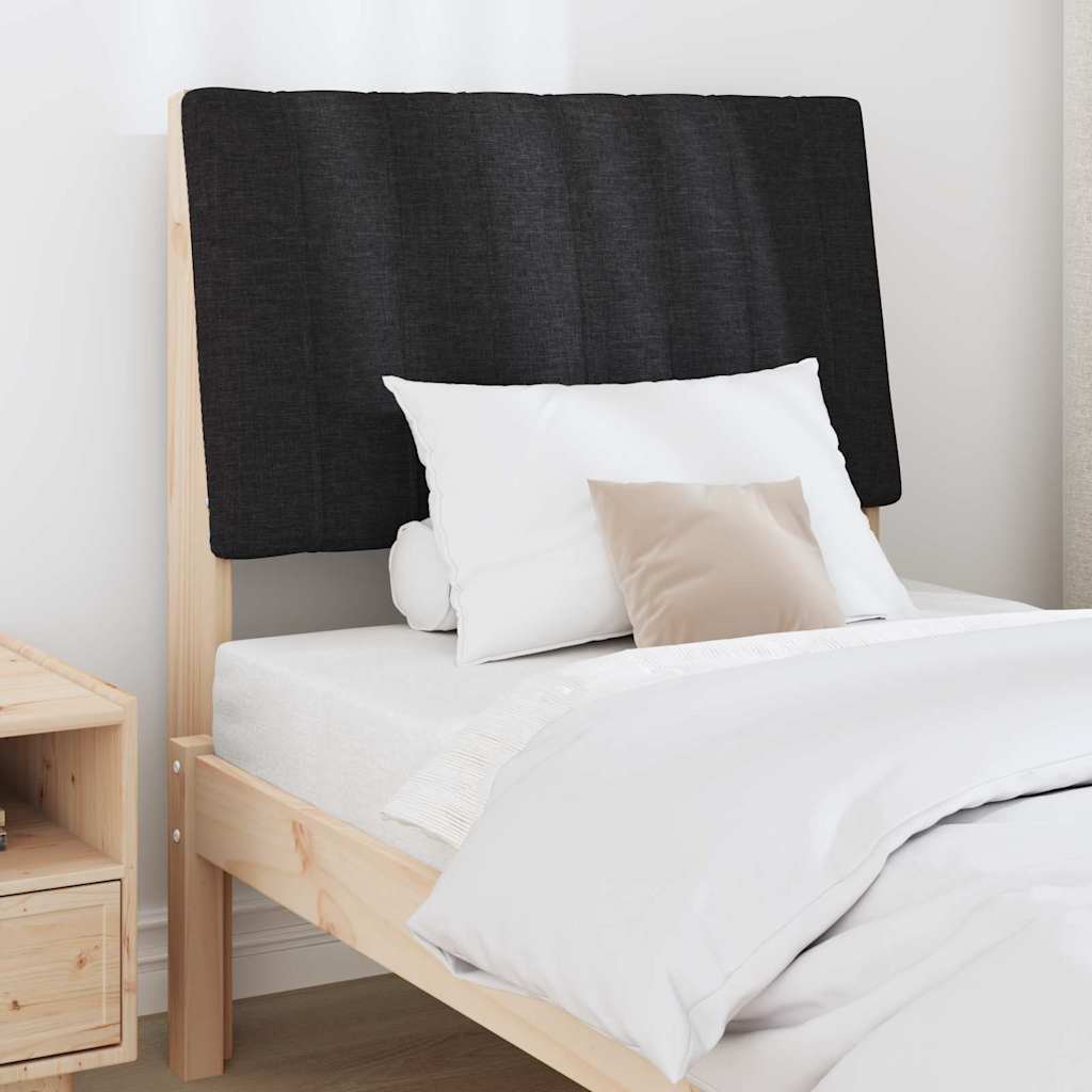 Kárpitozott fejtámla Fekete 80 cm Tömör fenyőfa