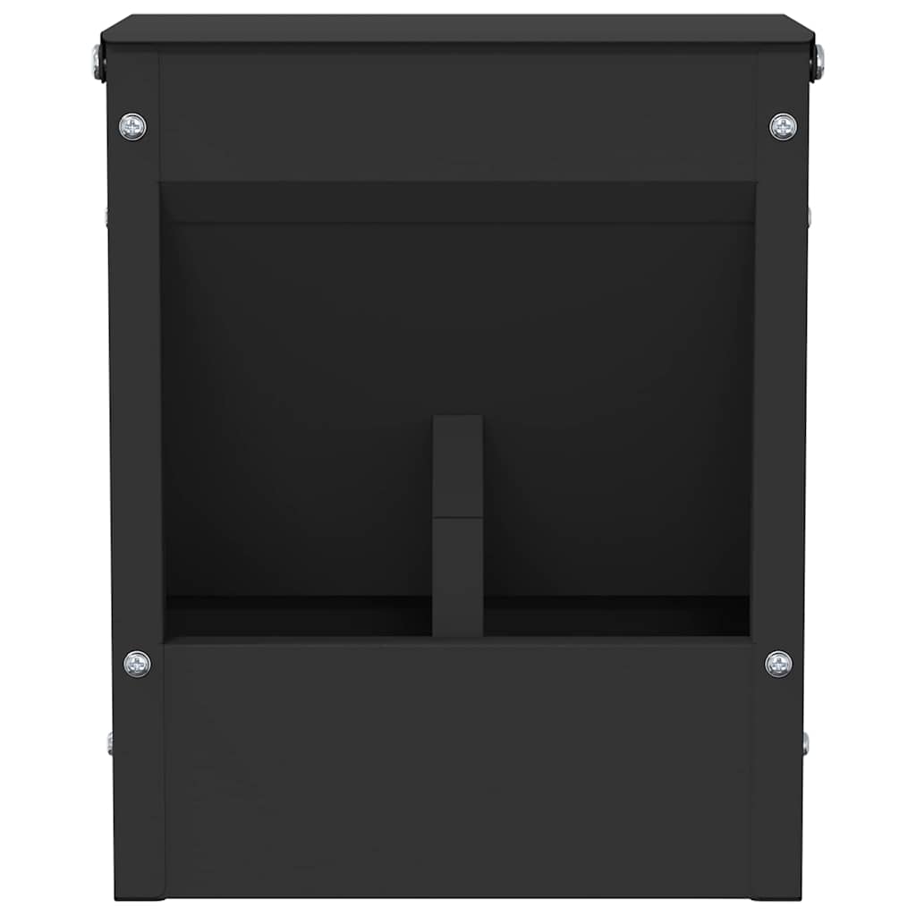 Nyúl Etető Fekete 20 x 12,5 x 25 cm Hidegen Hengerelt Acél