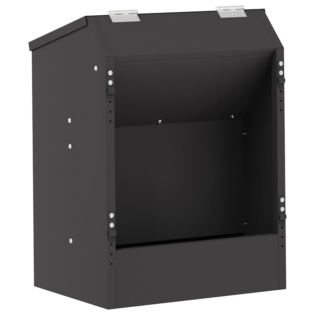 Nyúl Etető Fekete 64.5 x 25.5 x 45.5 cm Hidegen Hengerelt Acél