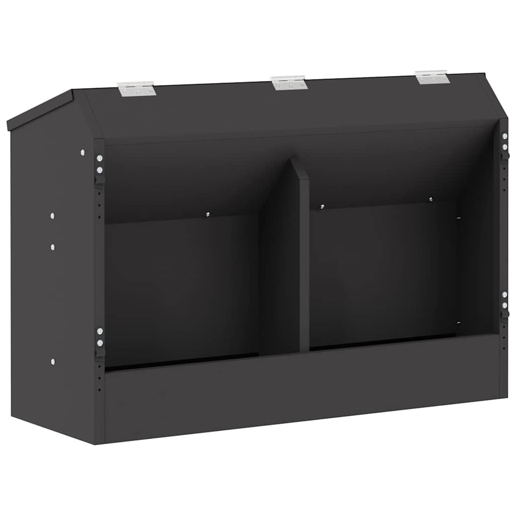 Nyúl Etető Fekete 64.5 x 25.5 x 45.5 cm Hidegen Hengerelt Acél