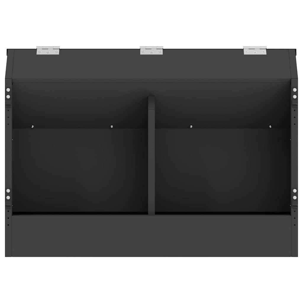 Nyúl Etető Fekete 64.5 x 25.5 x 45.5 cm Hidegen Hengerelt Acél