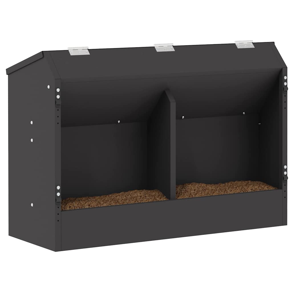 Nyúl Etető Fekete 64.5 x 25.5 x 45.5 cm Hidegen Hengerelt Acél