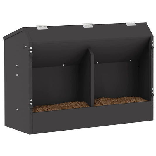 Nyúl Etető Fekete 64.5 x 25.5 x 45.5 cm Hidegen Hengerelt Acél