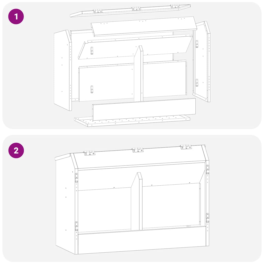 Nyúl Etető Ezüst 64.5 x 25.5 x 45.5 cm Horganyzott acél