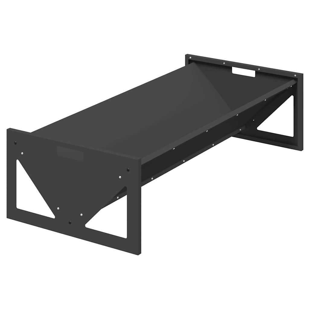Állattenyésztési takarmányzó Fekete 108 x 50 x 28 cm