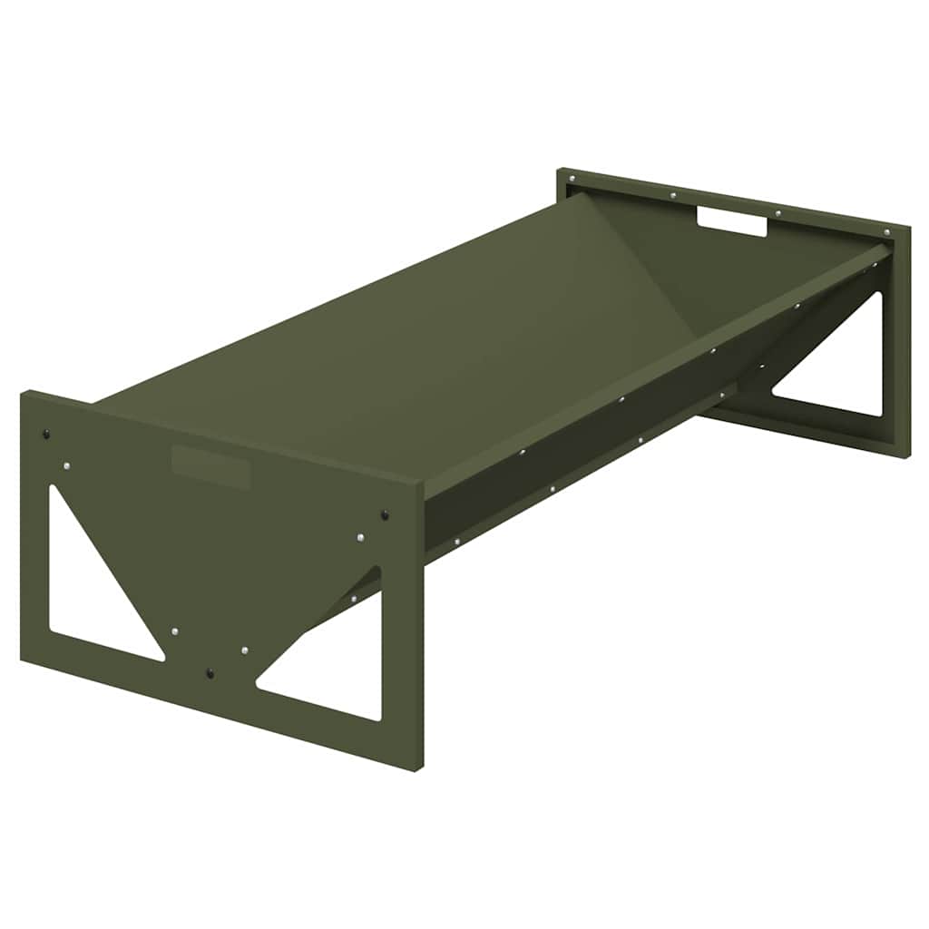 Állattenyésztési takarmányzó Olajzöld 108 x 50 x 28 cm