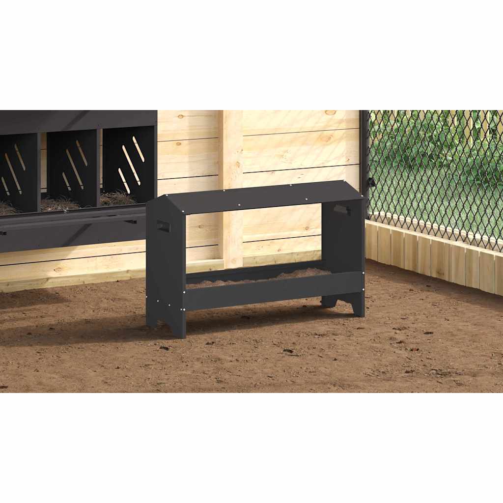 Csirke Etető Tál Fekete 81 x 32 x 53,5 cm