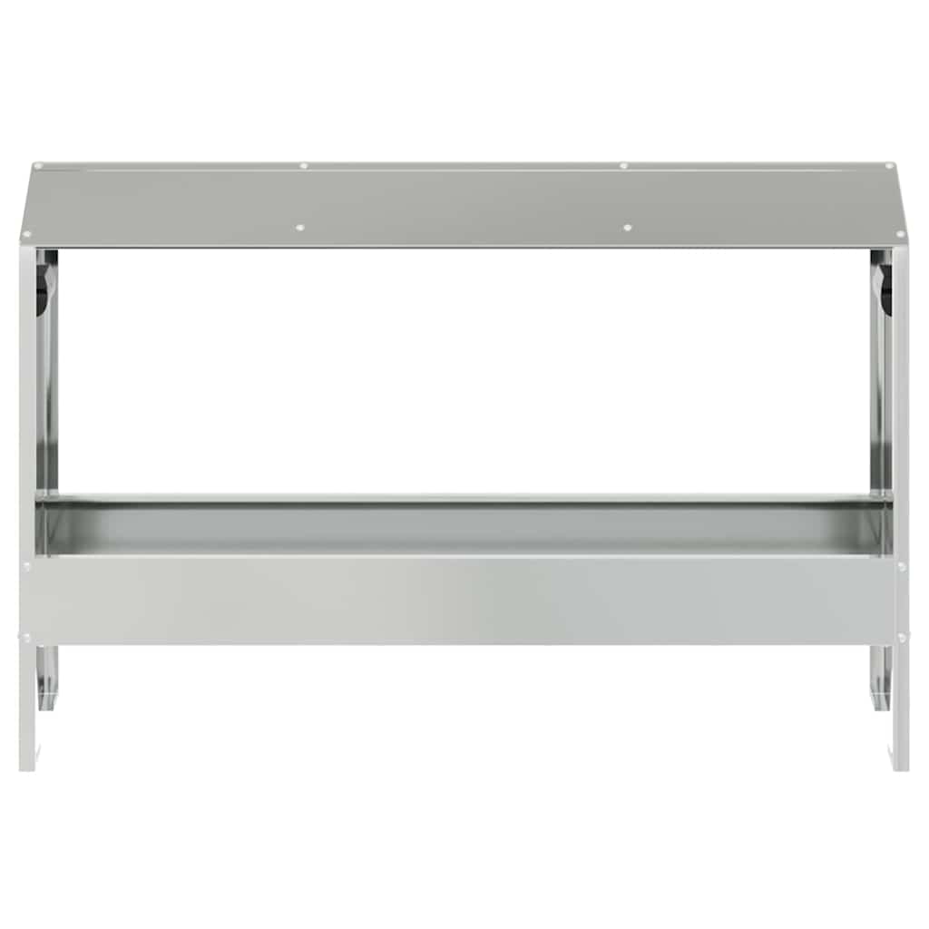 Csirke Etető Tál Ezüst 81 x 32 x 53,5 cm Horganyzott acél
