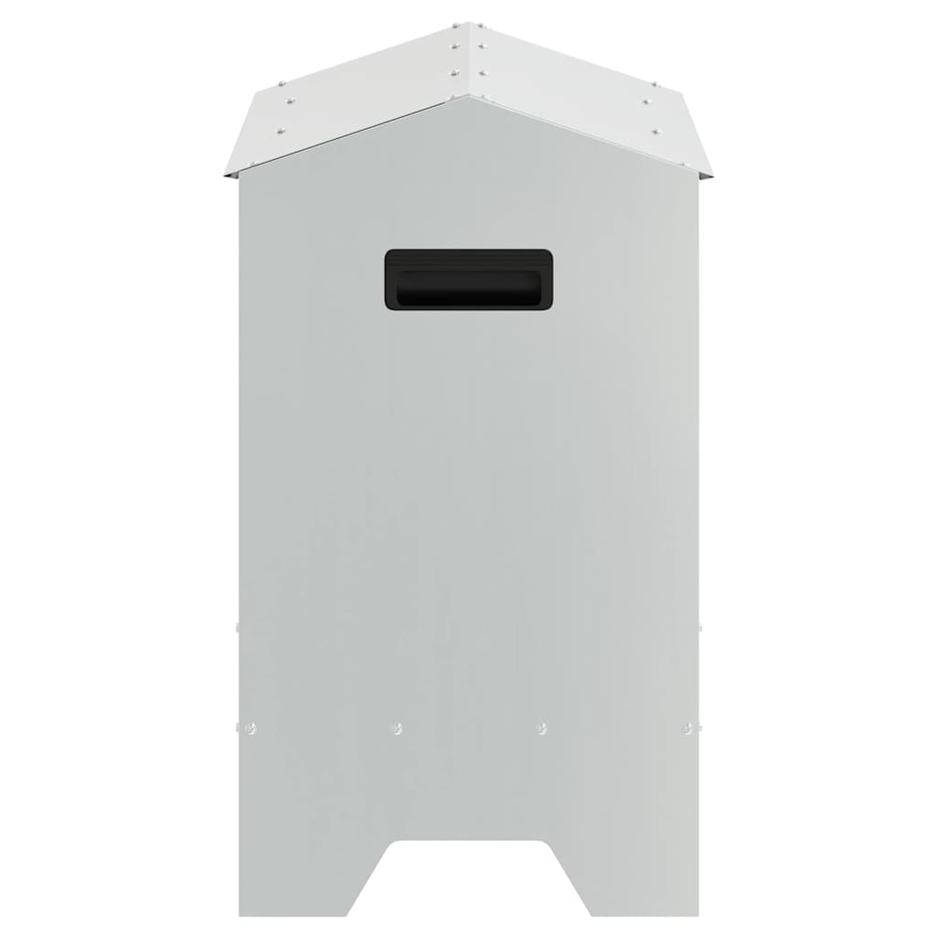 Csirke Etető Tál Ezüst 81 x 32 x 53,5 cm Horganyzott acél