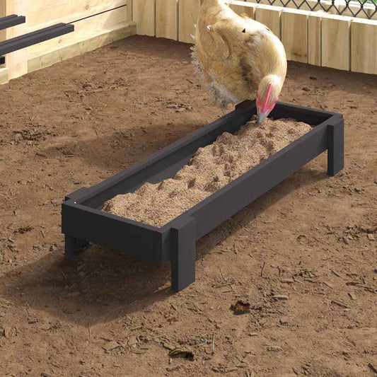 Csirke Etető Tál Fekete 80 x 28 x 13.5 cm