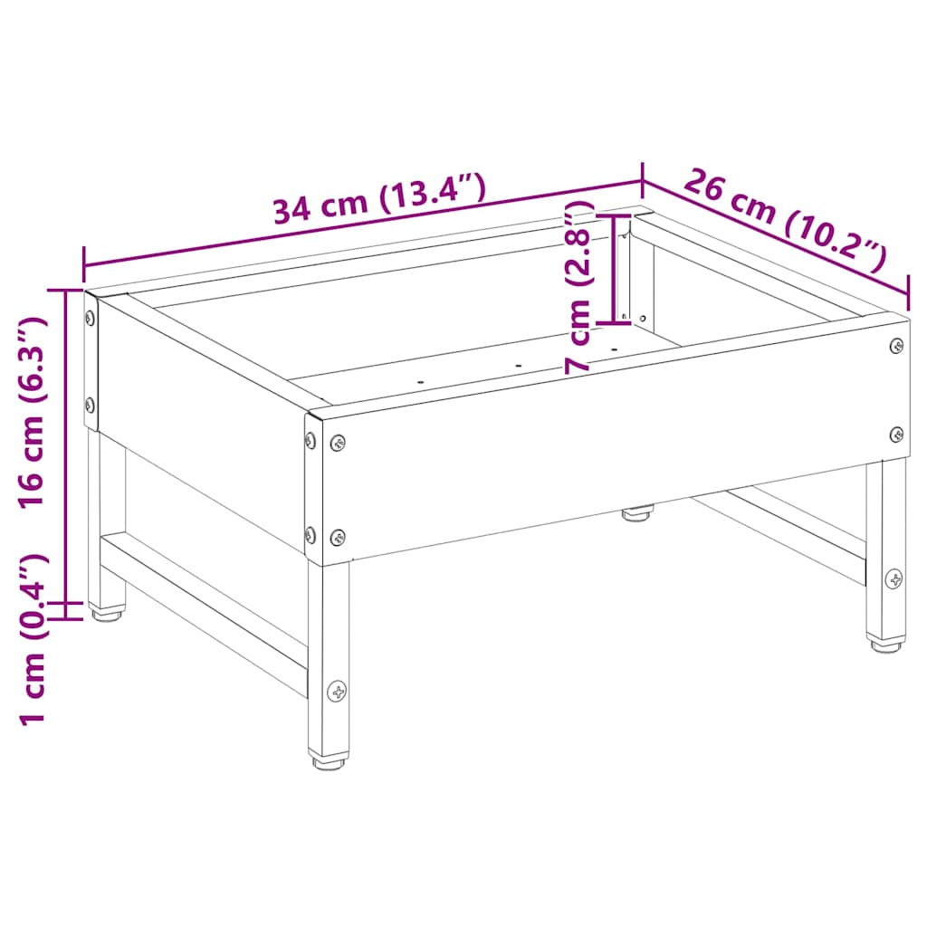 Madár Etető Fekete 80 x 28 x 13.5 cm Hidegen Hengerelt Acél