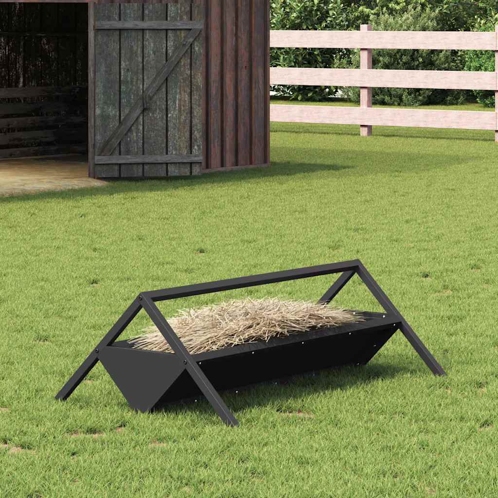 Állattenyésztési takarmányzó Fekete 111 x 76 x 38 cm