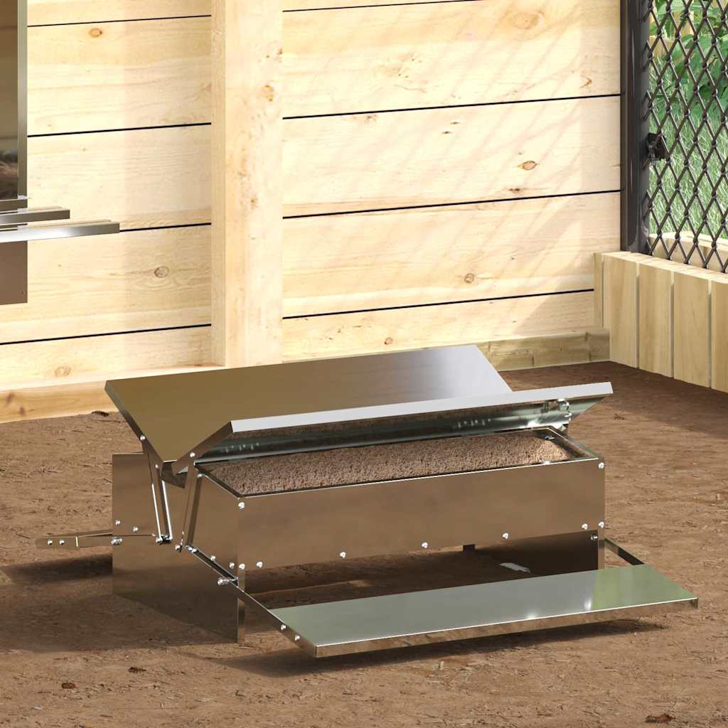 Csirke Treadle Etető Ezüst 75 x 53 x 20,5 cm 10 kg