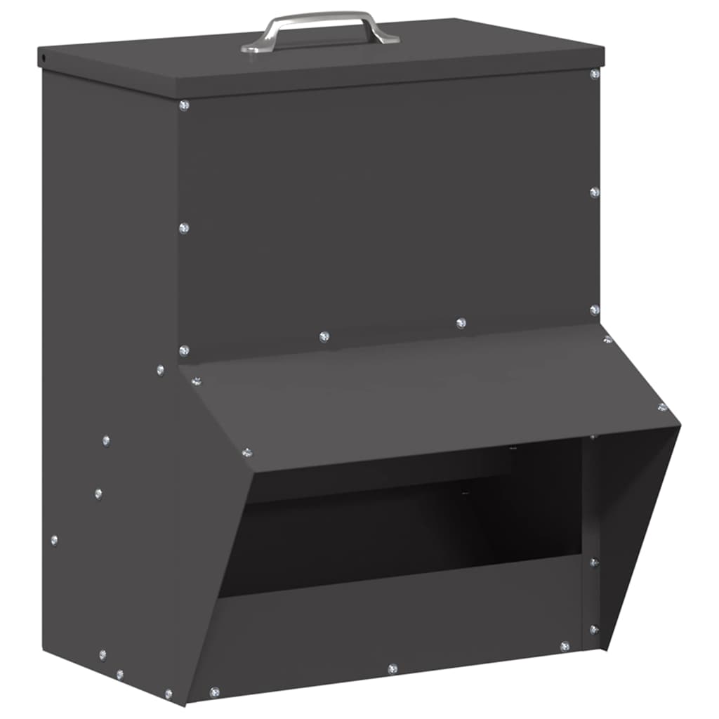 Csirke etető Fekete 20 x 25 x 35 cm Hidegen Hengerelt Acél