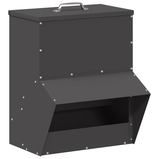 Csirke etető Fekete 20 x 25 x 35 cm Hidegen Hengerelt Acél