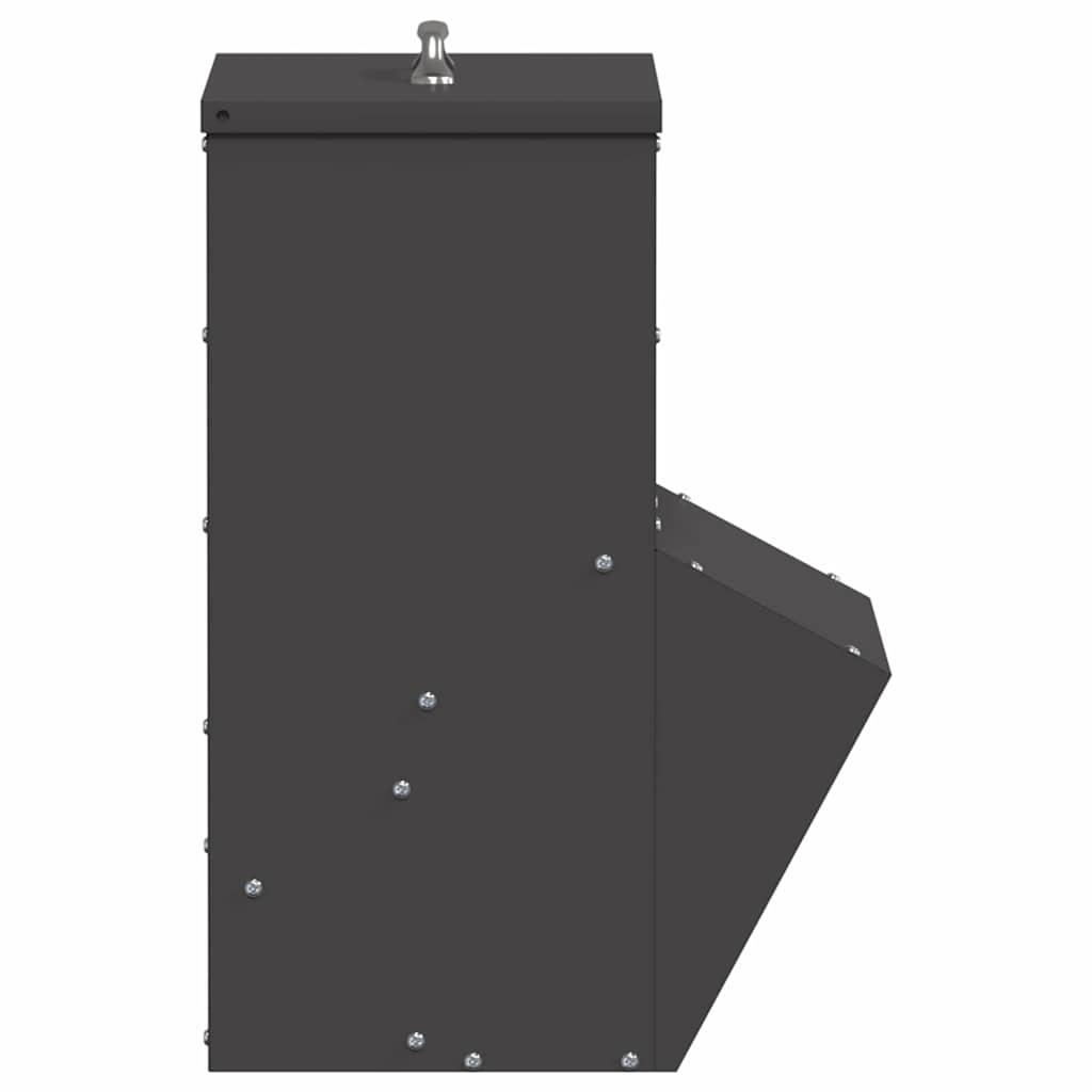 Csirke etető Fekete 20 x 25 x 35 cm Hidegen Hengerelt Acél