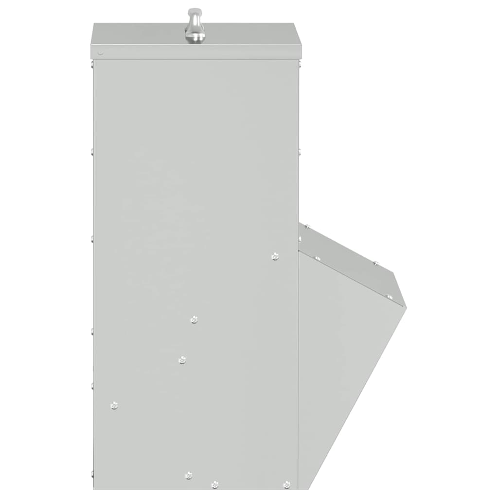 Csirke etető Ezüst 20 x 25 x 35 cm Horganyzott acél