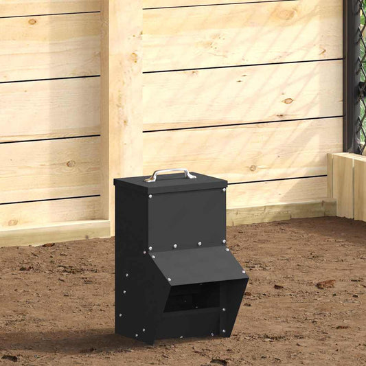 Csirke etető Fekete 20 x 25 x 35 cm Hidegen Hengerelt Acél