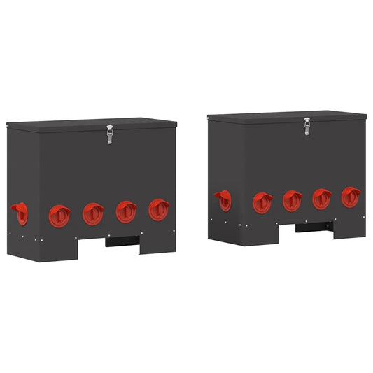 Csirke etető 2 Fekete 60,5 x 29 x 51 cm 25 kg