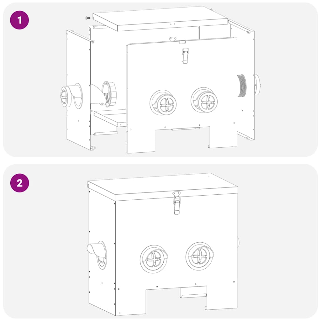 Csirke etető 2 pcs Fekete 40,5 x 25 x 38 cm