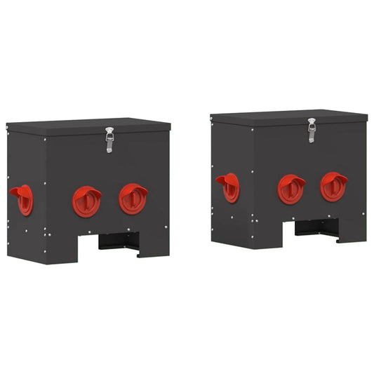 Csirke etető 2 Fekete 40,5 x 25 x 38 cm 20 kg