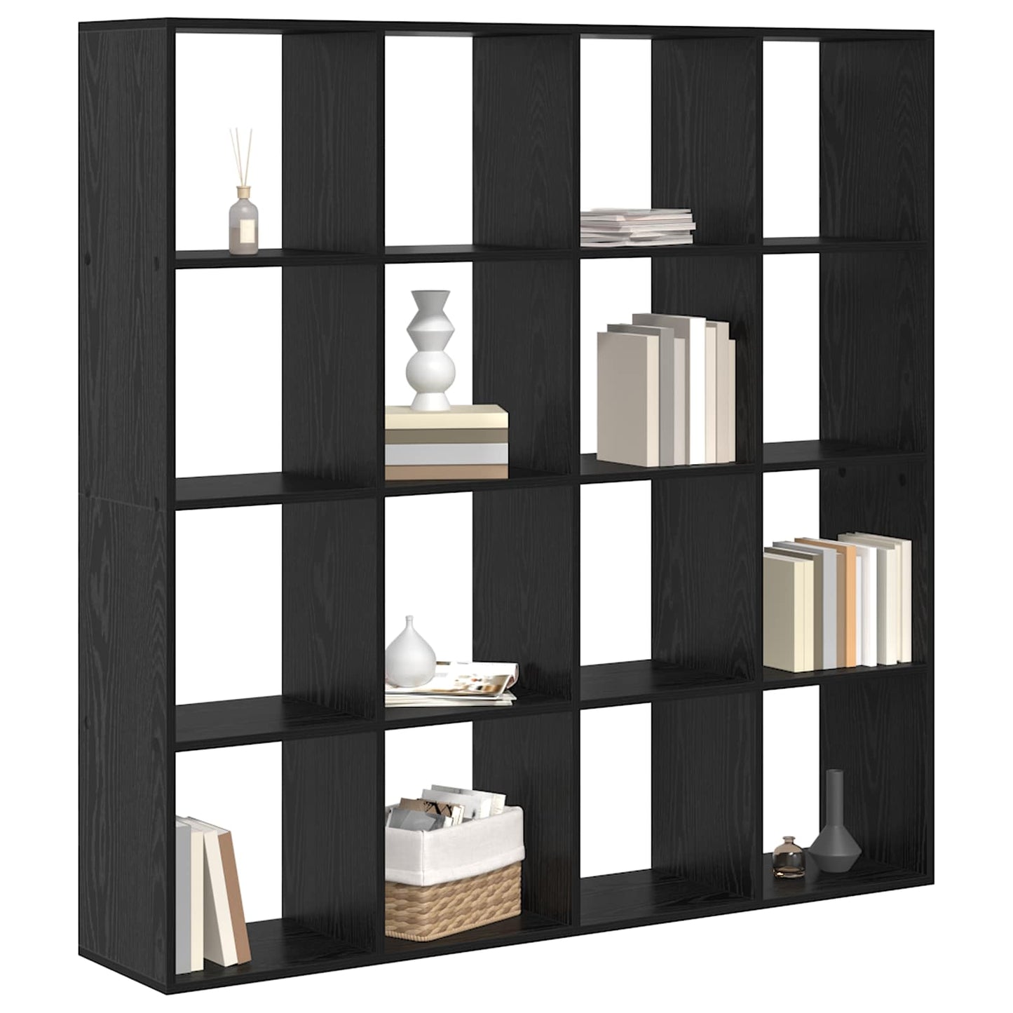 Könyvespolc Fekete tölgy 137,5 x 29 x 137,5 cm Faanyag