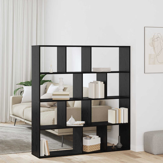 Könyvespolc Fekete tölgy 132 x 29 x 141,5 cm Faanyag