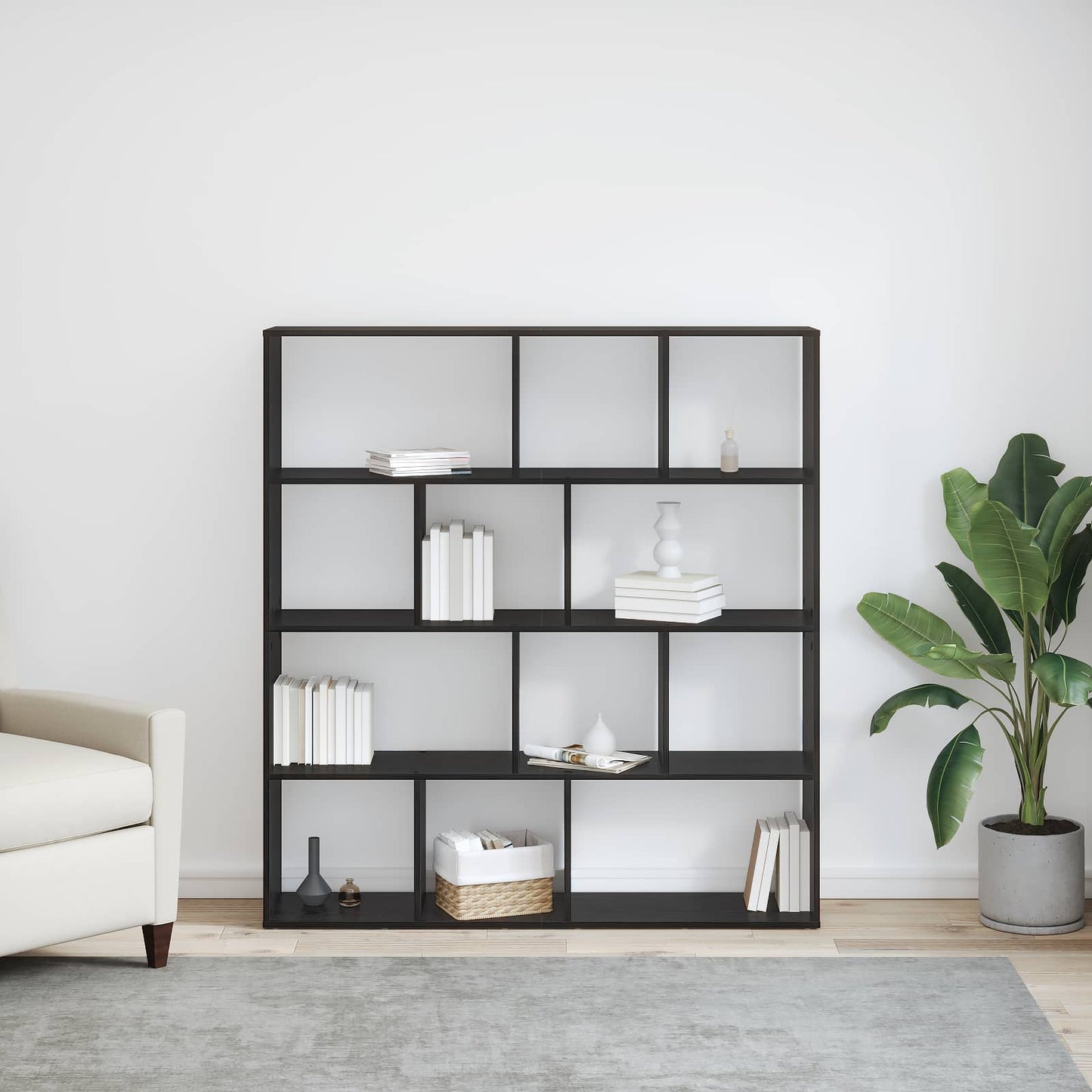 Könyvespolc 12 szintes 132 x 29 x 141,5 cm Szerelt Fa