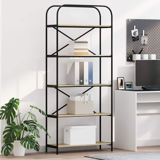 Könyvespolc Sonoma tölgy 80 x 30 x 183 cm Faanyag