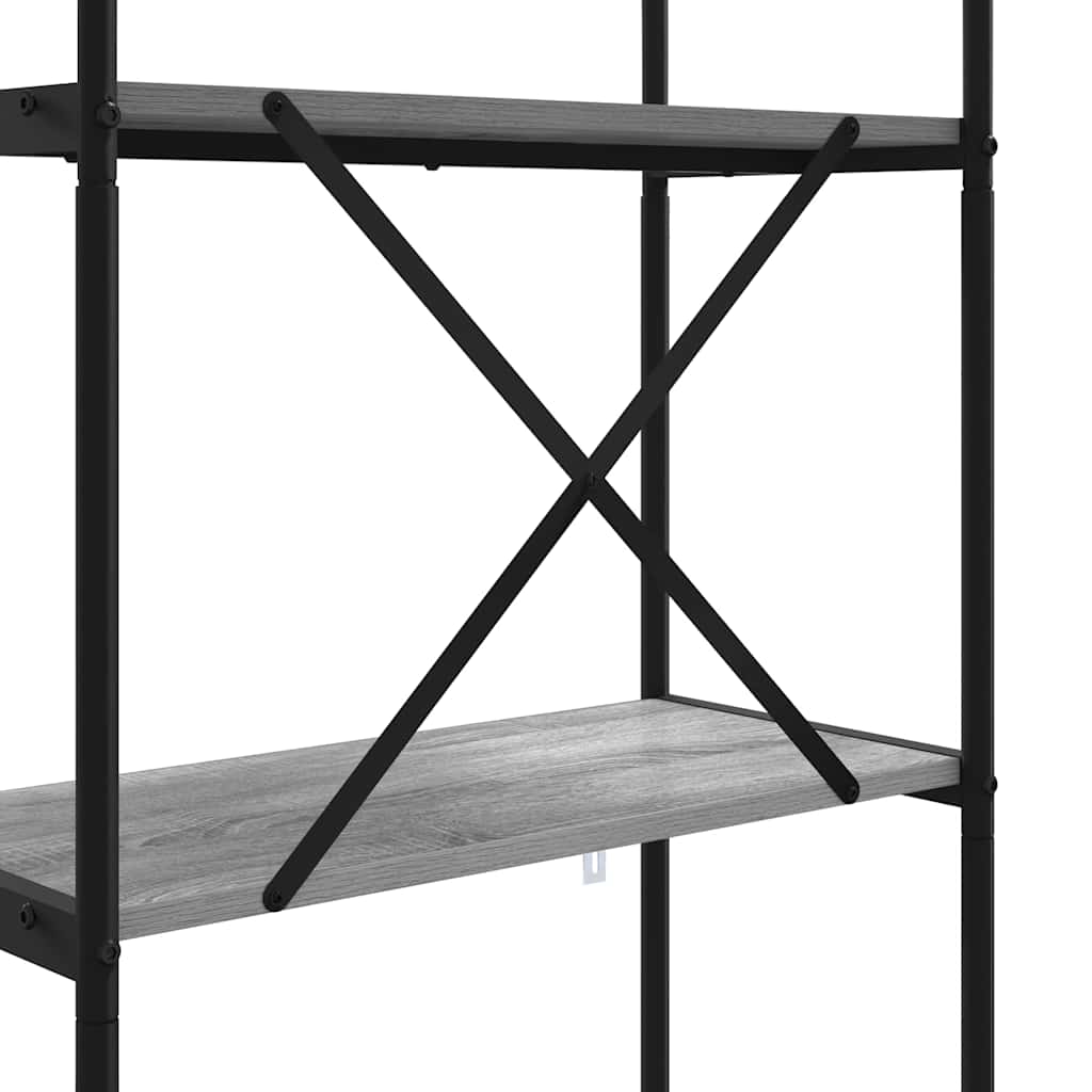 Könyvespolc Szürke Sonoma 80 x 30 x 183 cm Faanyag