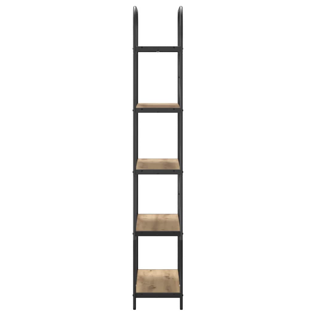 Könyvespolc 5 szintes 80 x 30 x 183 cm Szerelt fa Artisan tölgy