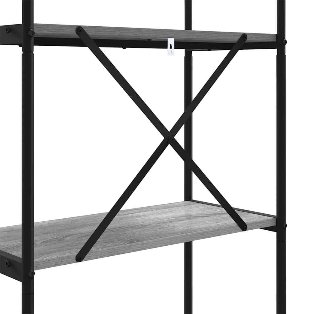 Könyvespolc Szürke Sonoma 80 x 30 x 109 cm Faanyag