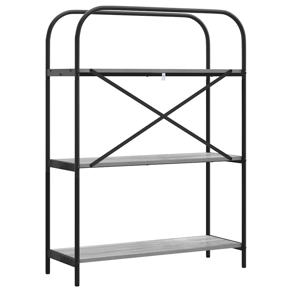 Könyvespolc Szürke Sonoma 80 x 30 x 109 cm Faanyag