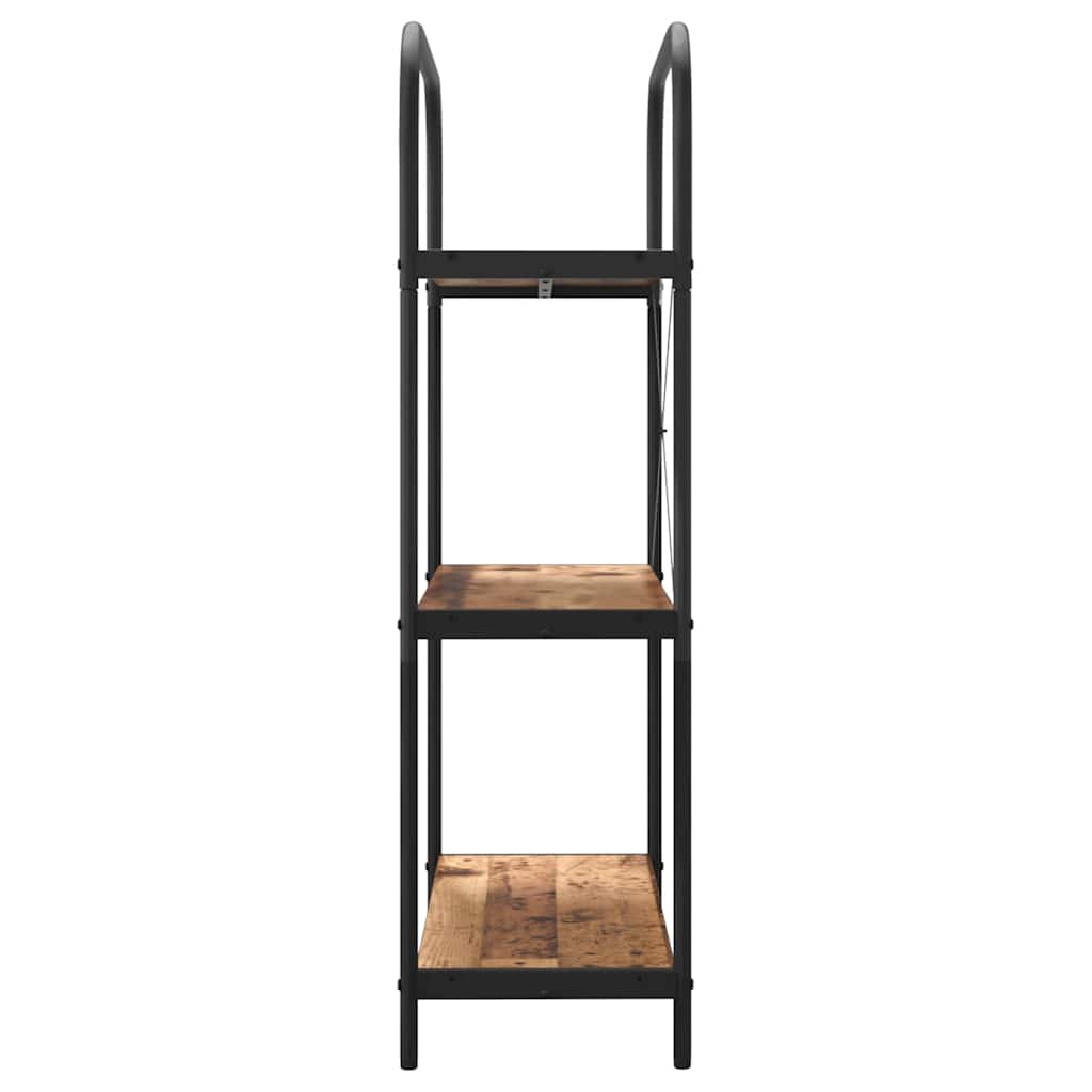 Könyvespolc 3 szintes 80 x 30 x 109 cm Szerelt fa Öreg fa