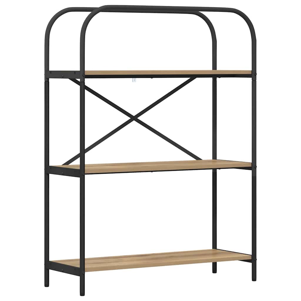 Könyvespolc 3 szintes 80 x 30 x 109 cm Szerelt fa Artisan tölgy
