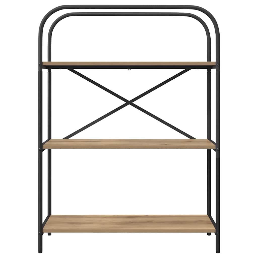 Könyvespolc 3 szintes 80 x 30 x 109 cm Szerelt fa Artisan tölgy