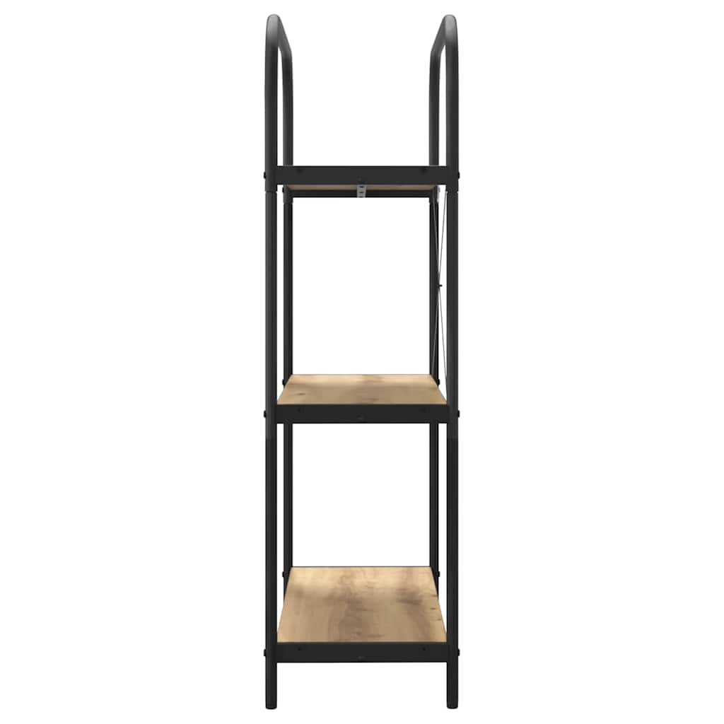 Könyvespolc 3 szintes 80 x 30 x 109 cm Szerelt fa Artisan tölgy