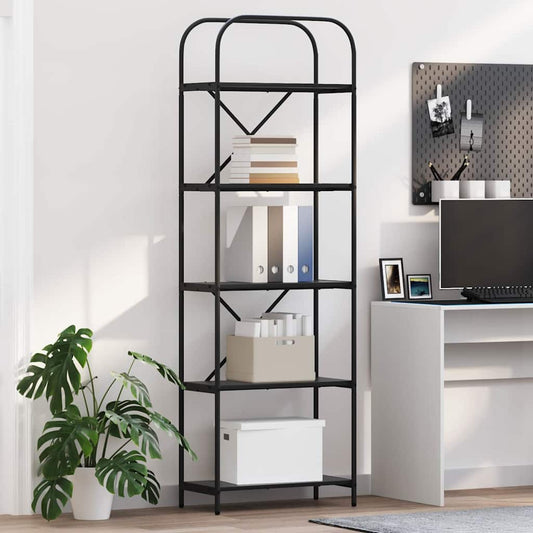 Könyvespolc Fekete tölgy 60 x 30 x 183 cm Faanyag