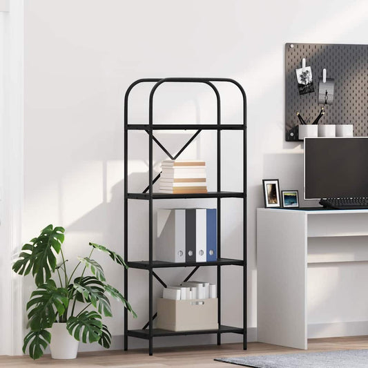 Könyvespolc Fekete tölgy 60 x 30 x 146 cm Faanyag