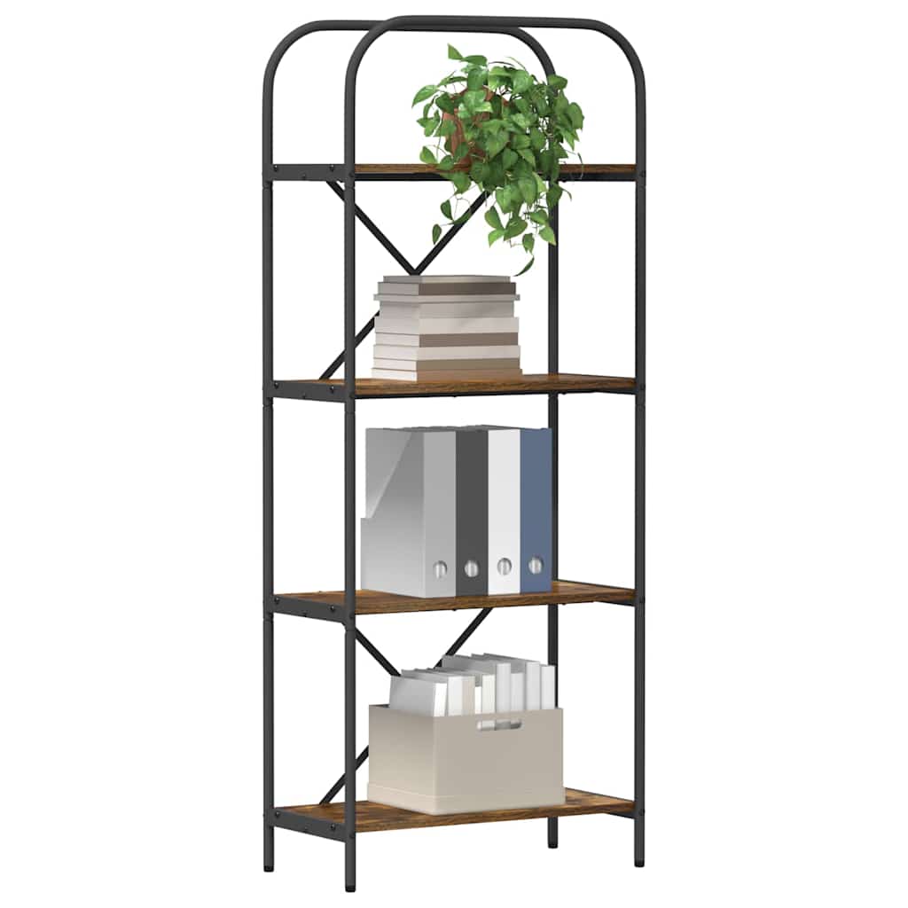 Könyvespolc Füstölt tölgy 60 x 30 x 146 cm Faanyag