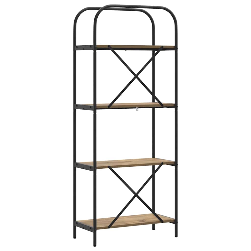 Könyvespolc 4 szintes 60 x 30 x 146 cm Szerelt fa Artisan tölgy