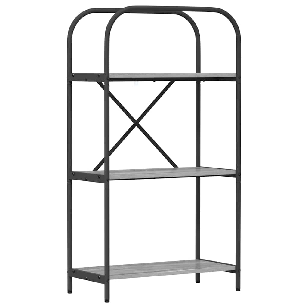 Könyvespolc Szürke Sonoma 60 x 30 x 109 cm Faanyag