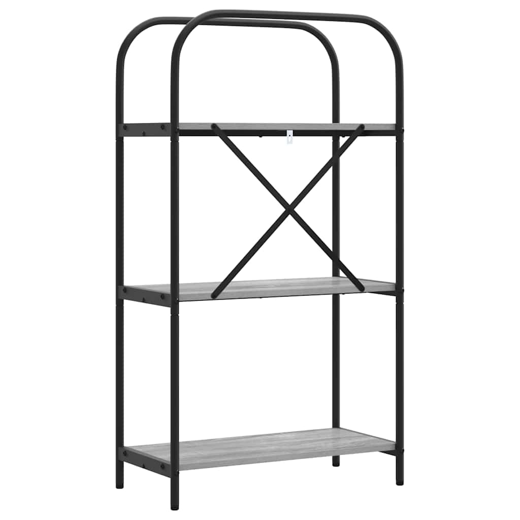 Könyvespolc Szürke Sonoma 60 x 30 x 109 cm Faanyag